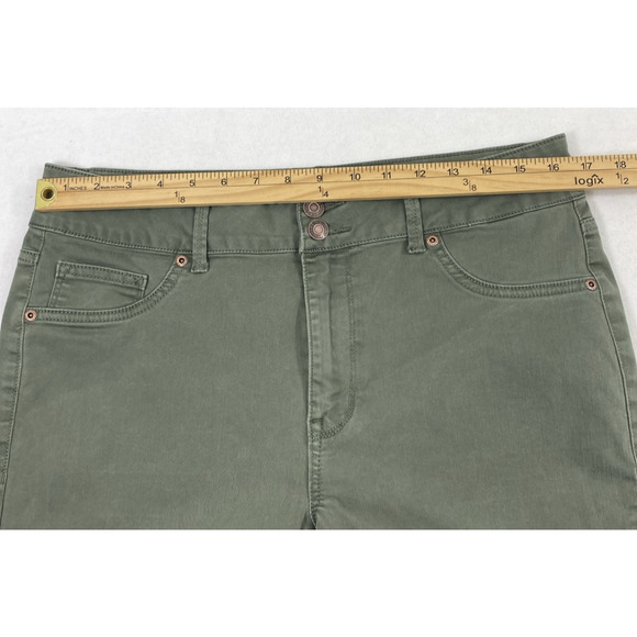 Maurices‎ M Jeans Womens Size L Reg Military Green Denim Stretch Skinny - Picture 6 of 10